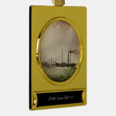 Paddle Steamer Ariel 1831 Banner-Ornament Gold (Rechts)