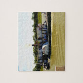 Paddle Steamer Auf Wasserfarbe Fluss, Puzzle Jigsa (Vertikal)