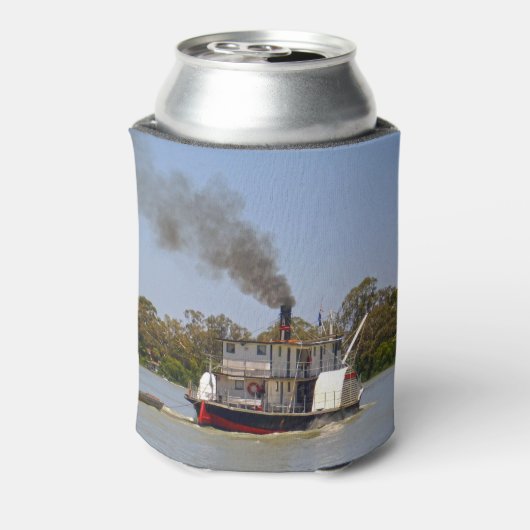 Paddle Steamer Chugging Down River Murray Dosenkühler (Kanne Rückseite)