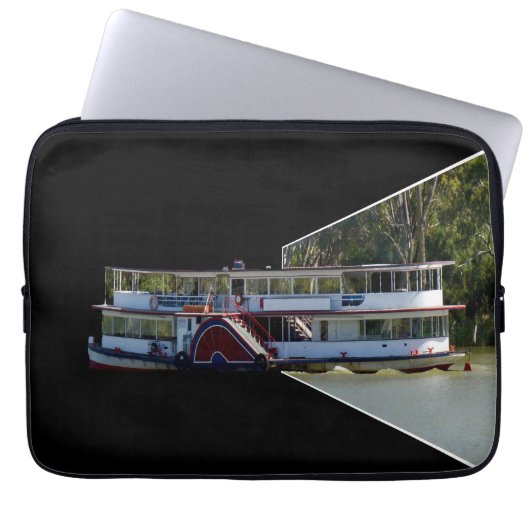 Paddle Steamer Dimensional Art, Laptopschutzhülle (Vorderseite)