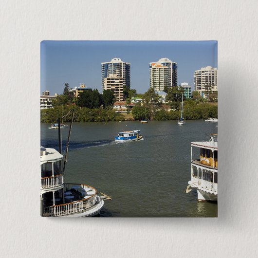 Paddle Steamers, Brisbane River, Brisbane, Button (Vorderseite)
