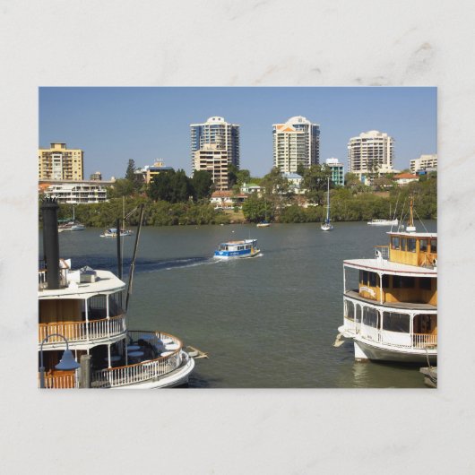 Paddle Steamers, Brisbane River, Brisbane, Postkarte (Vorderseite)