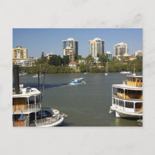 Paddle Steamers, Brisbane River, Brisbane, Postkarte
