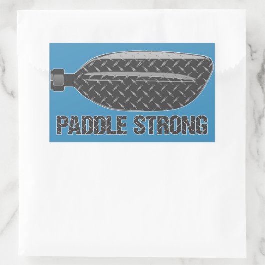 Paddle Strong Rechteckiger Aufkleber (Tasche)