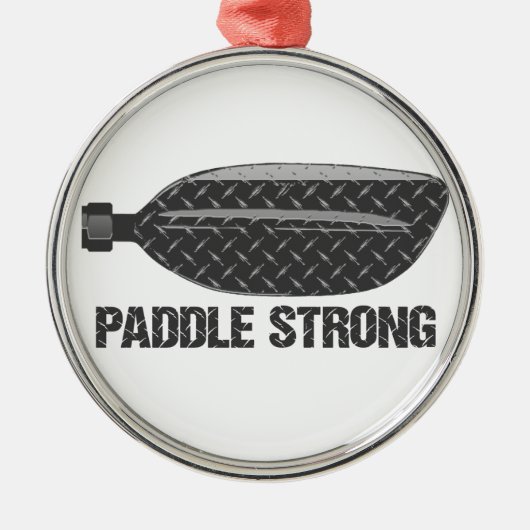 Paddle Strong Silbernes Ornament (Vorne)