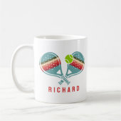 Paddle-Team-Stripteppiche für Pickleball Kaffeetasse (Links)