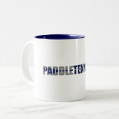 Paddle Tennessee Kayaking Zweifarbige Tasse (Vorderseite Links)