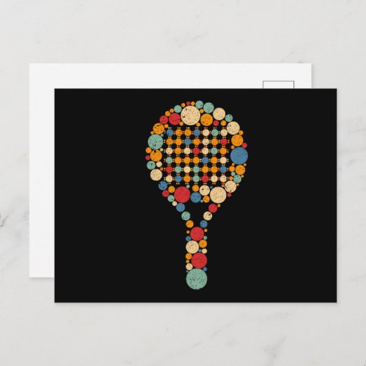 Paddle Tennis Postkarte (Vorne/Hinten)