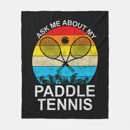 Paddle Tennis Tischtennis Beruflicher Spielplatz T Fleecedecke (Vorderseite)