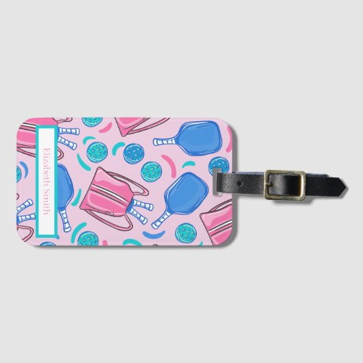 Paddle und Balls aus Pickleball Paddel und Balls P Gepäckanhänger (Vorderseite (Horizontal))