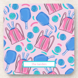 Paddle und Balls aus Pickleball Paddel und Balls P Getränkeuntersetzer