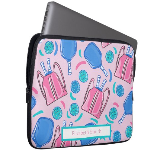 Paddle und Balls aus Pickleball Paddel und Balls P Laptopschutzhülle (Vorne Rechts)