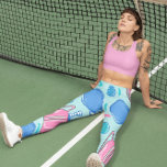 Paddle und Balls Leggings<br><div class="desc">Spaß und farbenfrohe Leggings für ein Pickleball-Training oder Turnier. Das Design hat blaue Paddelbälle und Bälle mit ein paar Paddeln in einem rosa Zugsaitentasche. Das pickleball-Design kann auf anderen Artikeln in meinem Geschäft gefunden werden,  PageCreativeDesigns.</div>