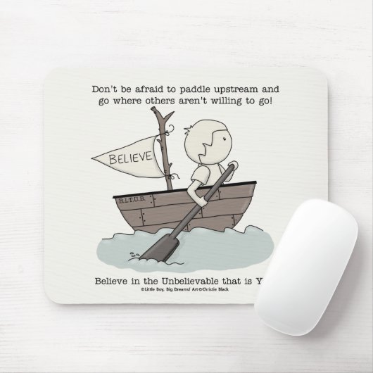 Paddle Upstream Mousepad (Mit Mouse)