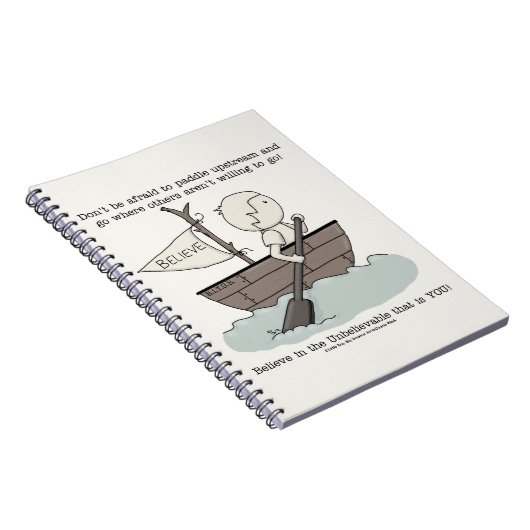 Paddle Upstream Notizblock (Rechte Seite)