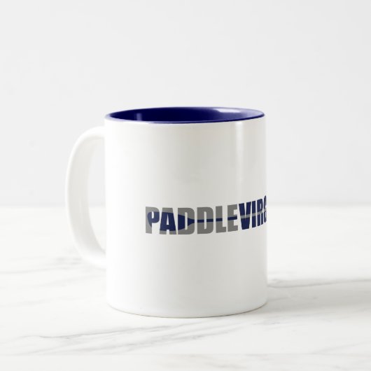 Paddle Virginia Kayaking Zweifarbige Tasse (Vorderseite Links)