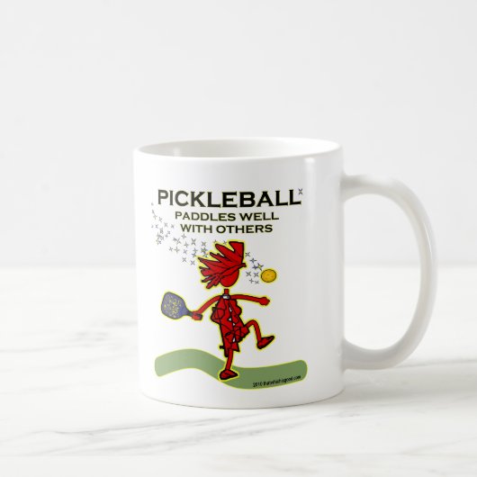 Paddle von Pickleball mit anderen Kaffeetasse (Rechts)