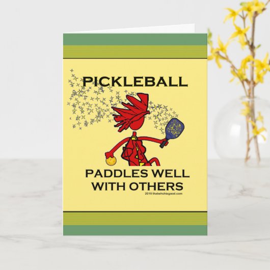 Paddle von Pickleball mit anderen Karte (Gelbe Blume)