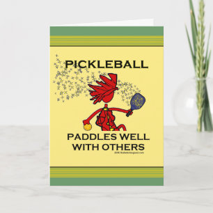 Paddle von Pickleball mit anderen Karte