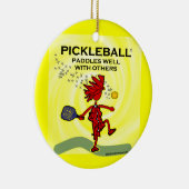 Paddle von Pickleball mit anderen Keramikornament (Rechts)