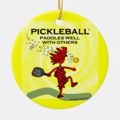 Paddle von Pickleball mit anderen Keramikornament (Vorne)