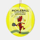 Paddle von Pickleball mit anderen Keramikornament (Links)
