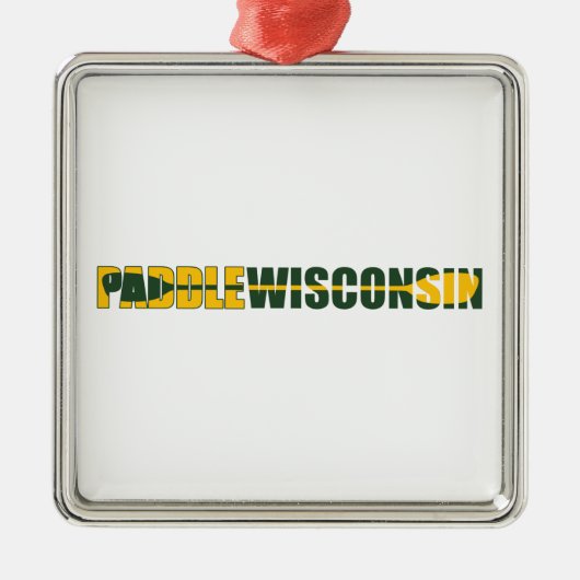 Paddle Wisconsin Kayaking Ornament Aus Metall (Vorne)