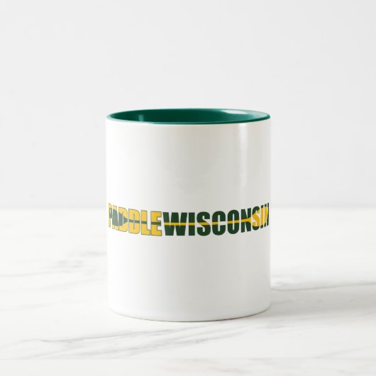 Paddle Wisconsin Kayaking Zweifarbige Tasse (Mittel)
