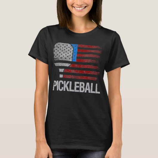 Paddleball-Paddleall-US-Flagge T-Shirt (Vorderseite)