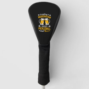 Paddleball Tennis - Badminton Pickleball und Bier Golf Headcover