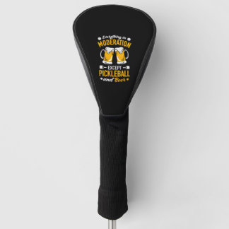 Paddleball Tennis - Badminton Pickleball und Bier Golf Headcover