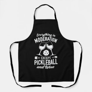 Paddleball Tennis - Roter Wein Pickleball und Wein Schürze