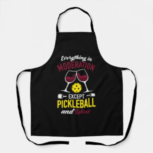 Paddleball Tennis - Roter Wein Pickleball und Wein Schürze