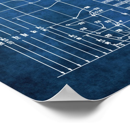 Paddleboard Blueprint Patent Lakehouse Dekoration (Ecke)