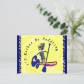 Paddleboard, das ich eher paddeln würde postkarte (Stehend Vorderseite)