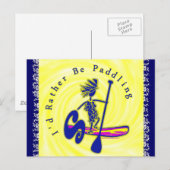 Paddleboard, das ich eher paddeln würde postkarte (Vorne/Hinten)