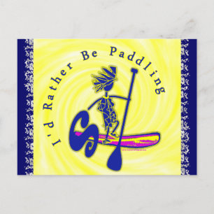 Paddleboard, das ich eher paddeln würde postkarte