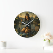 Paddleboard Funny Mona Lisa SUP Gift for Paddle Große Wanduhr (Zuhause)