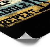 Paddleboard isst Sleep Sup Wiederholung Girl Retro Poster (Ecke)