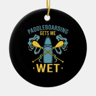 Paddleboard-Paddeln Keramik Ornament