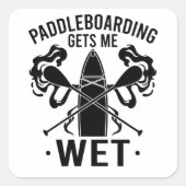 Paddleboard Paddleboarding Quadratischer Aufkleber (Vorderseite)