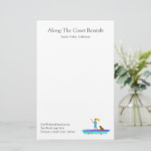 Paddleboard Water Sports Vermietungsbüro Briefpapier (Stehend Vorderseite)