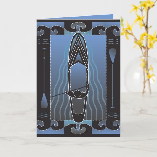 Paddleboarder aufstehen karte (Gelbe Blume)