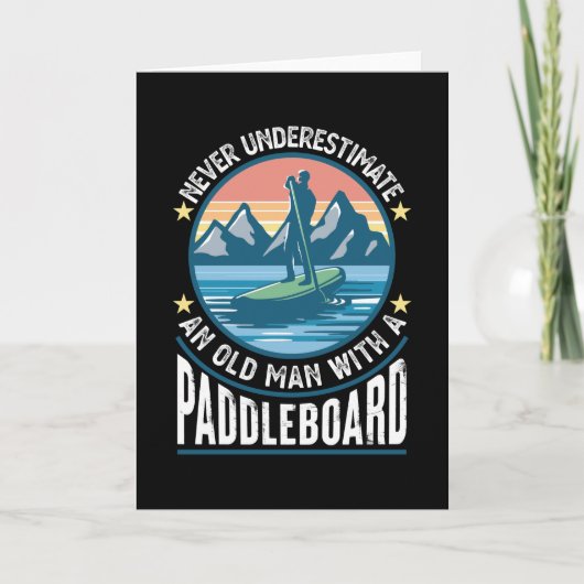 Paddleboarding Birthday Geschenk für Vater des Alt Karte (Vorderseite)