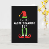 Paddleboarding Elf Christmas Matching Familiengesc Karte (Gelbe Blume)