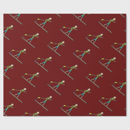 Paddleboarding Geschenkpapier (Flach)