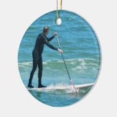 Paddleboarding Keramikornament (Links)