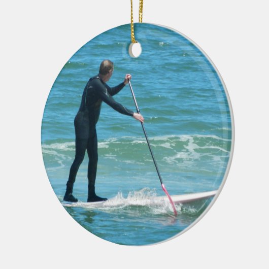 Paddleboarding Keramikornament (Links)