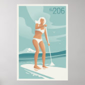 Paddleboarding Lake Washington Poster (Vorne)