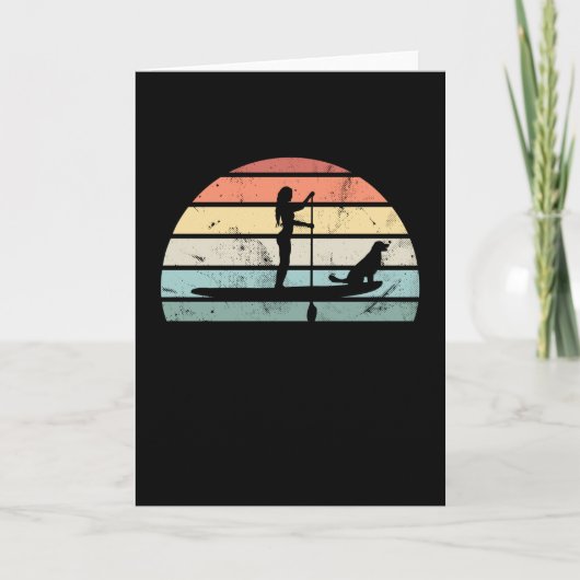 Paddleboarding Sunset-Geschenk für Frauen Karte (Vorderseite)